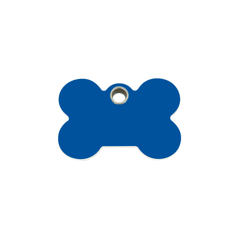 Vue avant - Médaille personnalisée pour chien/chat Red Dingo Os Bleu foncé - Size S - 04-BN-DB-SM