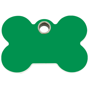 Green Bone Dog ID Tag Large