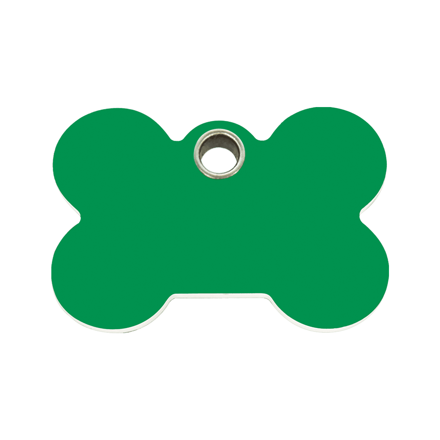 Vue avant - Médaille personnalisable Red Dingo Os vert Size M pour chien - Réf : 04-BN-GR-ME