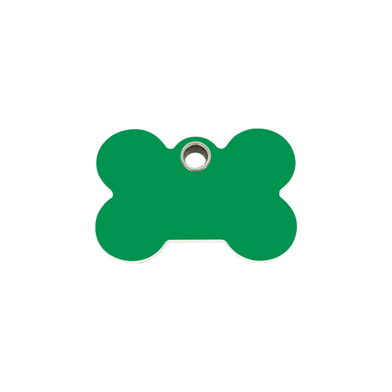 Vue avant - Médaille personnalisée pour chien/chat Red Dingo Os Vert Size S - 04-BN-GR-SM