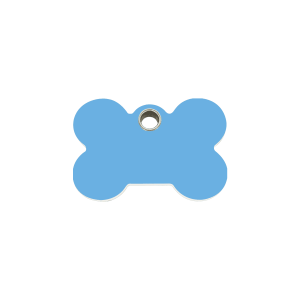 Light Blue Bone Cat ID Tag Small