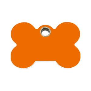 Orange Bone Dog ID Tag Medium