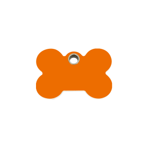 Orange Bone Cat or Small Dog ID Tag Small