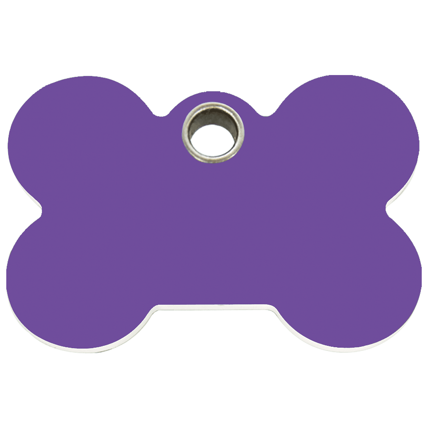 Vue avant - Médaille personnalisée pour chien Red Dingo Os Violet Size L - 04-BN-PU-LG