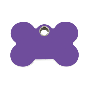 Purple Bone Dog ID Tag Medium