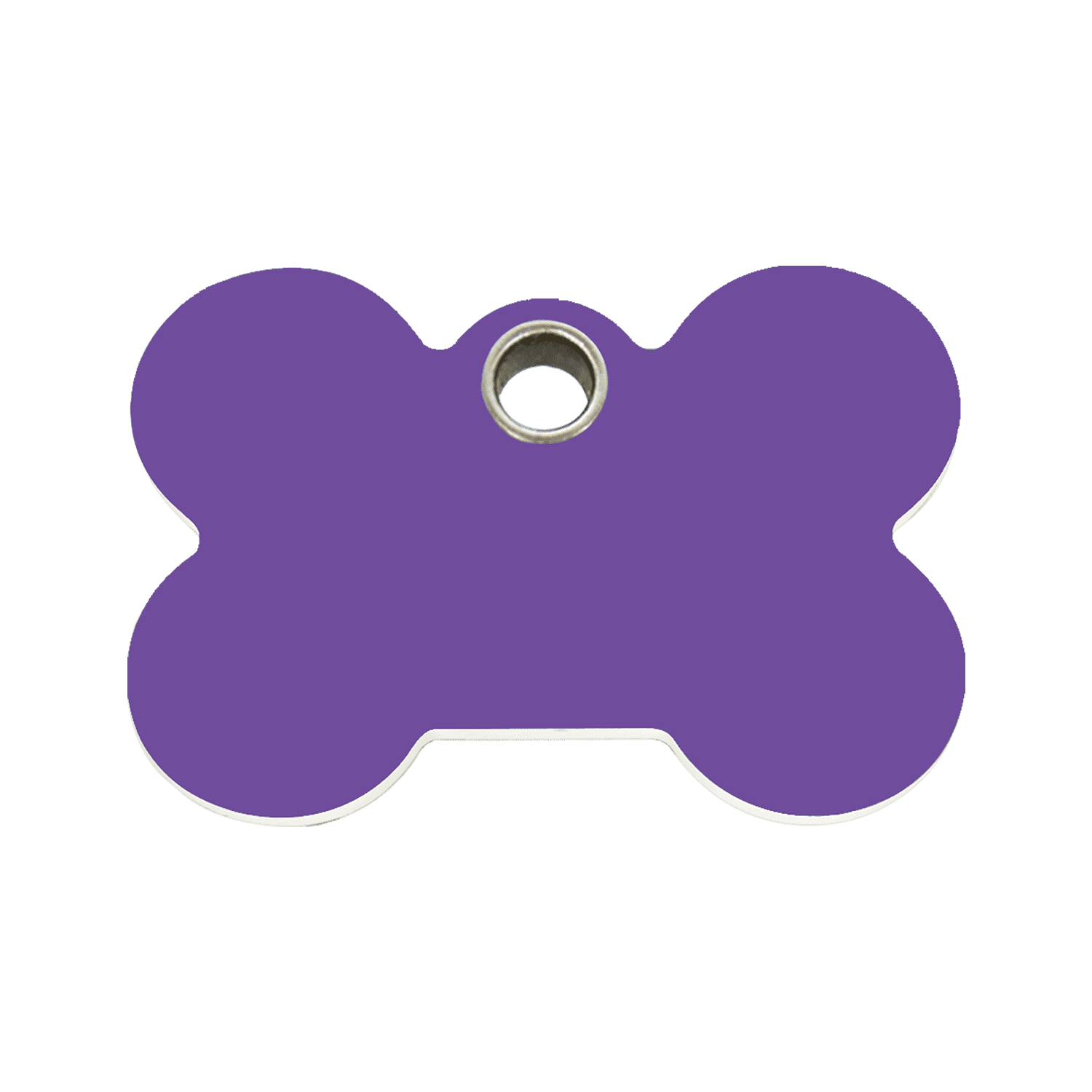 Vue avant - Médaille personnalisée pour chien ou chat - Red Dingo - Os violet - Size M