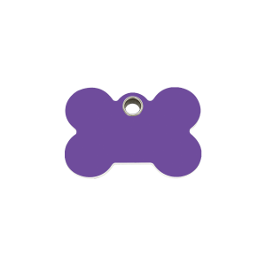 Purple Bone Cat or Small Dog ID Tag Small