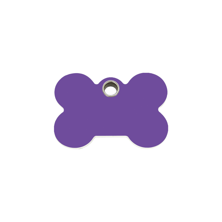 Vue avant - Médaille personnalisée pour chat Red Dingo Os Violet Size S - 04-BN-PU-SM