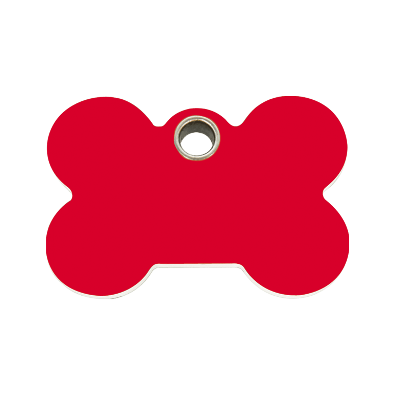 Vue avant - Médaille personnalisée pour chien Red Dingo Os Rouge Size M - 04-BN-RE-ME