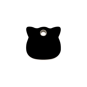 Black Cat Head Small Cat ID Tag