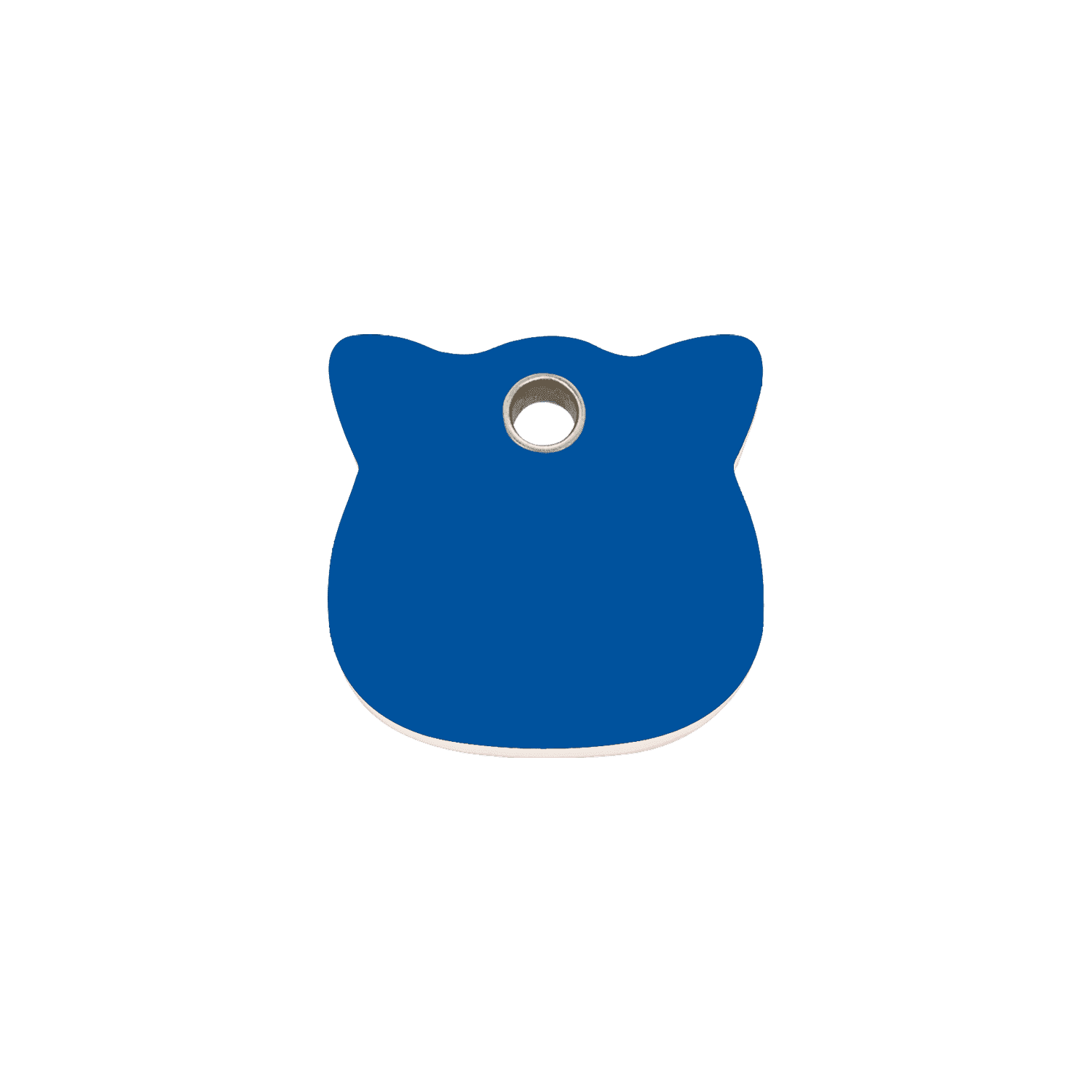 Vue avant - Médaille personnalisée pour chat Red Dingo - Plastique plat bleu foncé - Size S