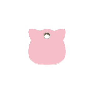 Pink Cat Head Small Cat ID Tag