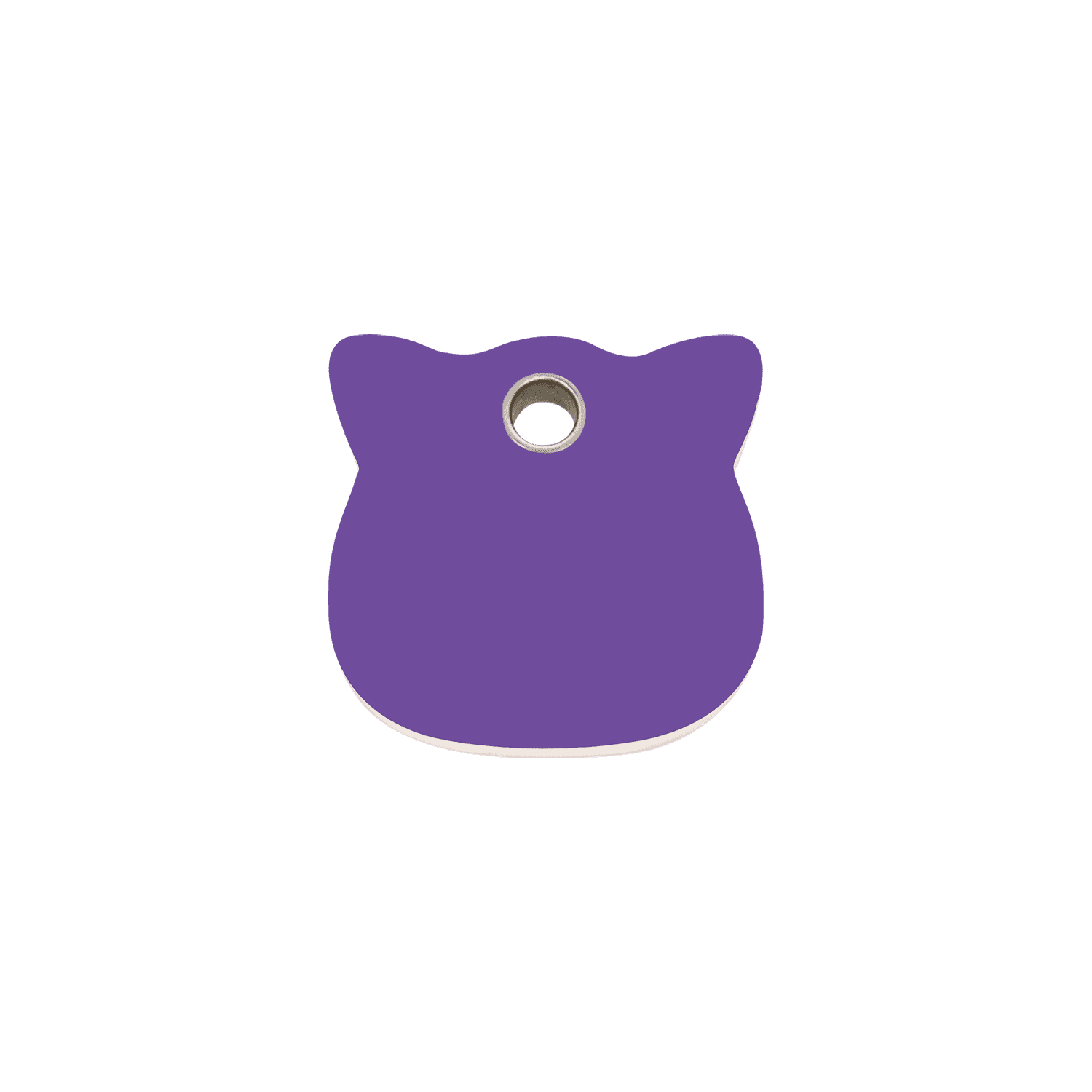 Vue avant - Médaille personnalisée pour chat Red Dingo violet - Gravure incluse - Size S