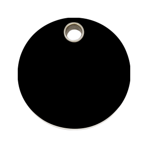 Black Circle Dog ID Tag Large