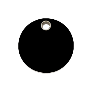 Black Circle Dog ID Tag Medium