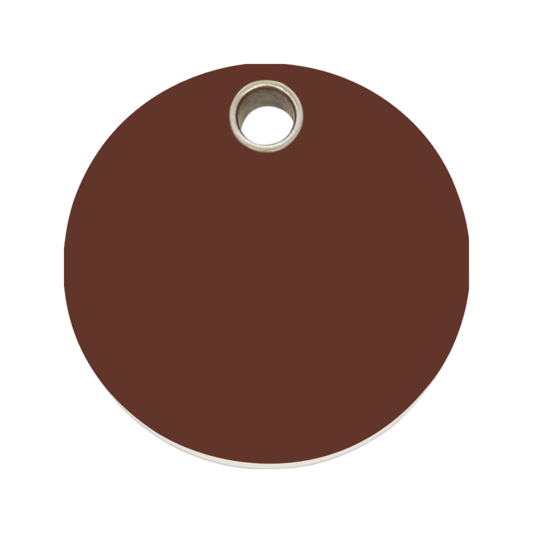 Vue avant - Médaille personnalisable pour chien Red Dingo brun - Size L - Gravure incluse
