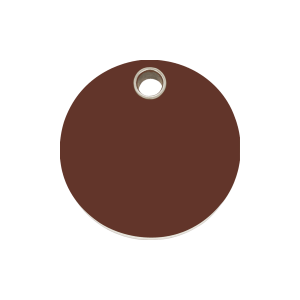 Brown Circle Dog ID Tag Medium