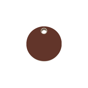 Brown Circle Cat ID Tag Small