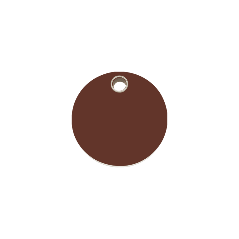Vue avant - Médaille personnalisée pour chien/chat Red Dingo brun - Size S - Plastique plat