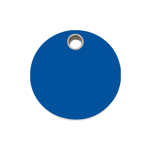 Dark Blue Circle Dog ID Tag Medium
