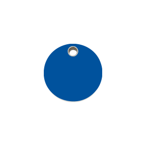 Dark Blue Circle Cat ID Tag Small