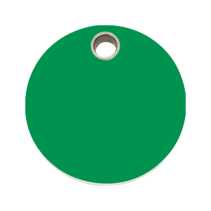 Green Circle Dog ID Tag Large