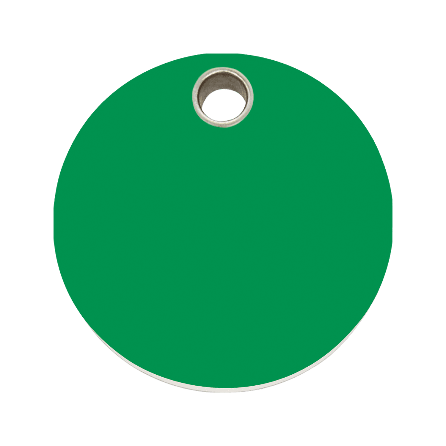 Vue avant - Médaille personnalisée pour chien - Red Dingo - Plastique plat vert - Size L