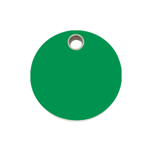 Green Circle Dog ID Tag Medium