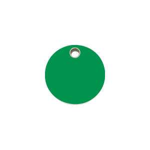 Green Circle Cat ID Tag Small