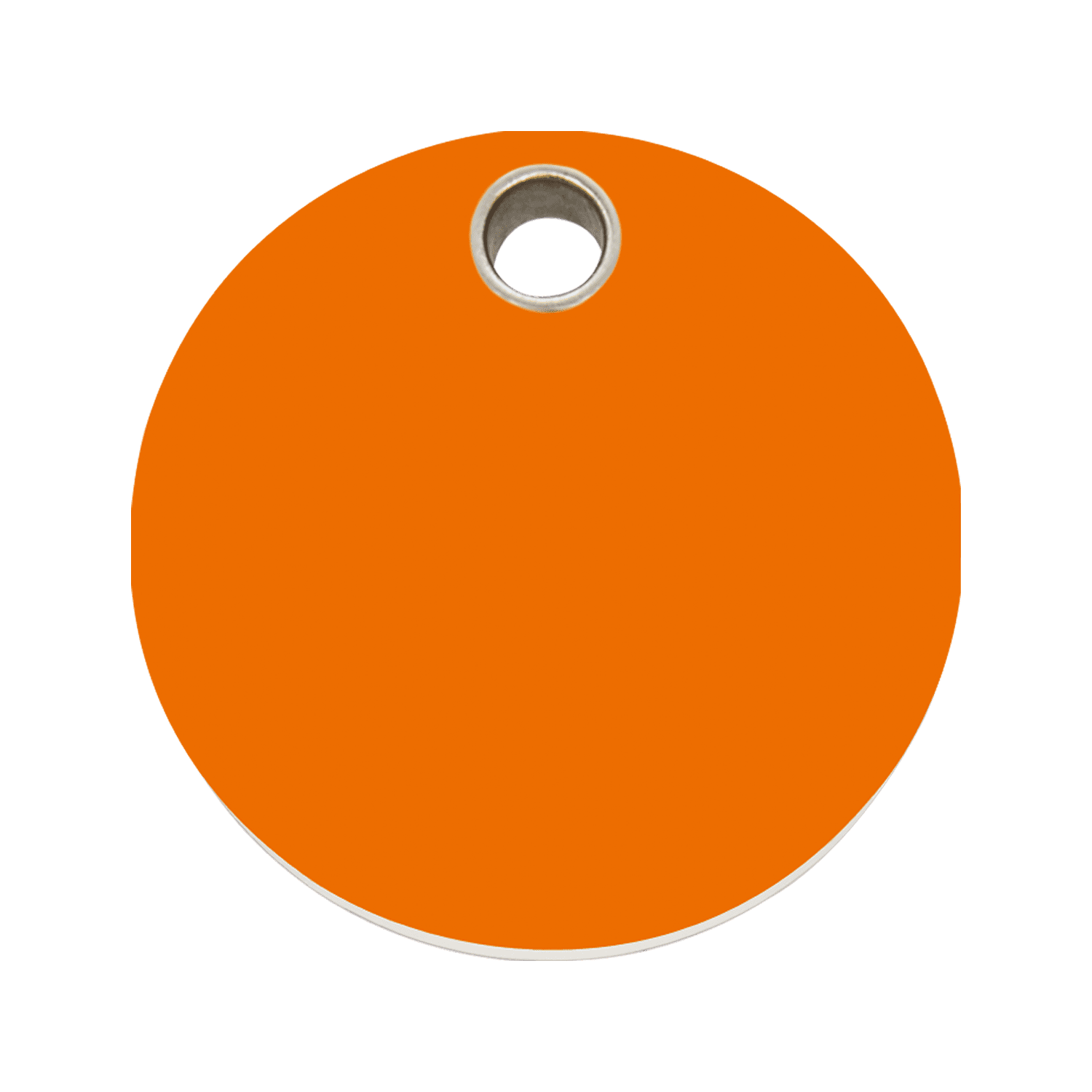 Vue avant - Médaille personnalisée pour chien Red Dingo Plastique plat Cercle Orange Size L