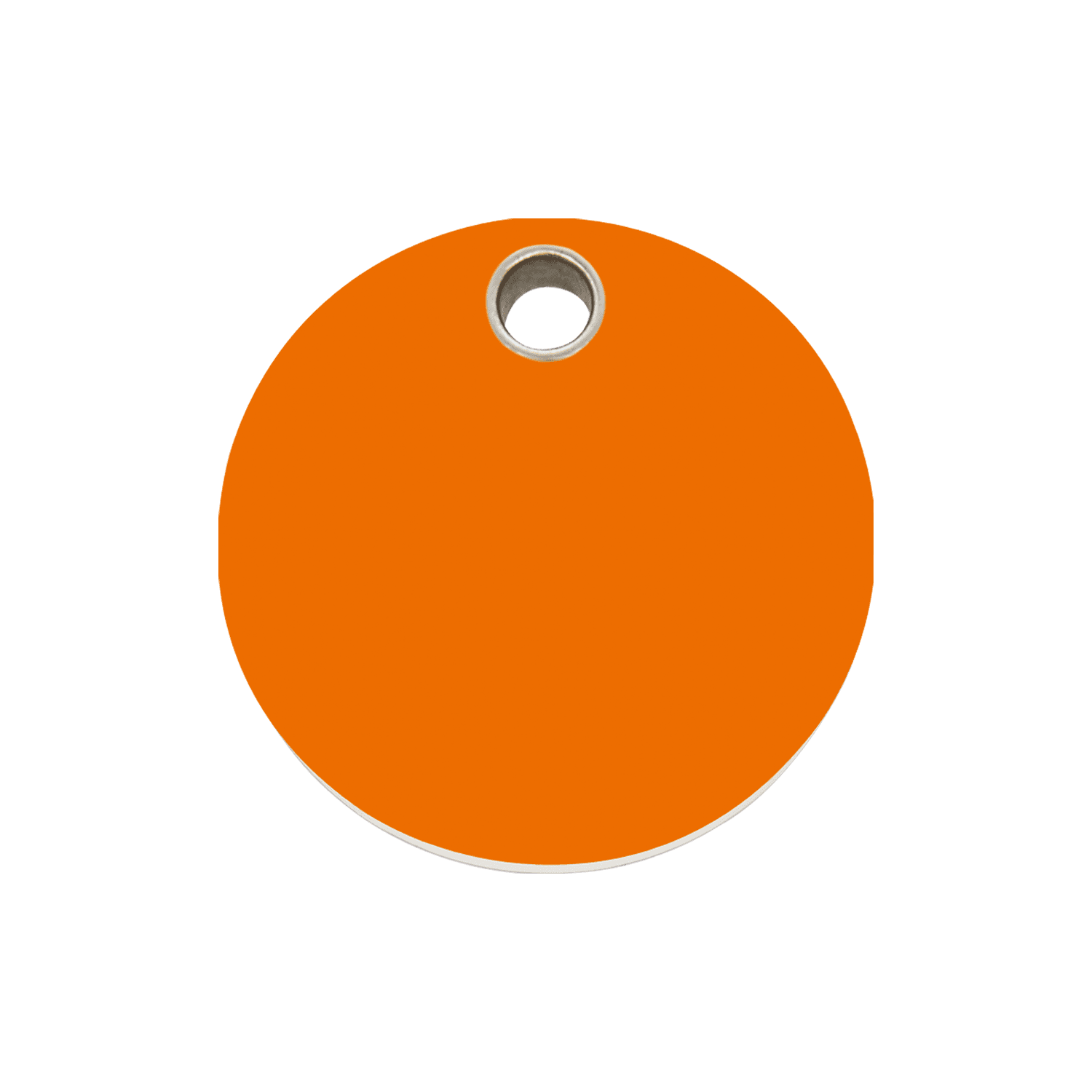 Vue avant - Médaille personnalisée pour chien Red Dingo Plastique plat Cercle Orange Size M - 04-CL-OR-ME