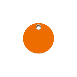 Orange Circle Cat ID Tag Small