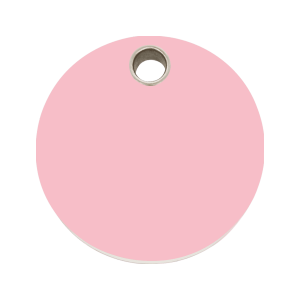 Pink Circle Dog ID Tag Large
