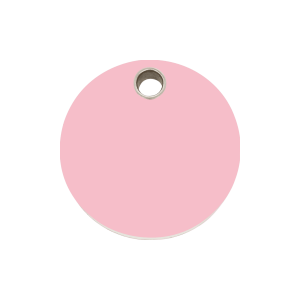 Pink Circle Dog ID Tag Medium