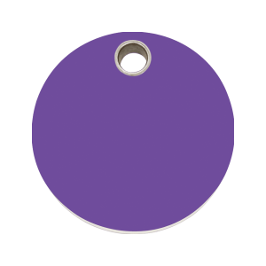 Purple Circle Dog ID Tag Large