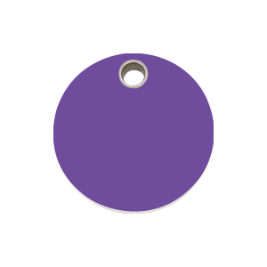 Purple Circle Dog ID Tag Medium