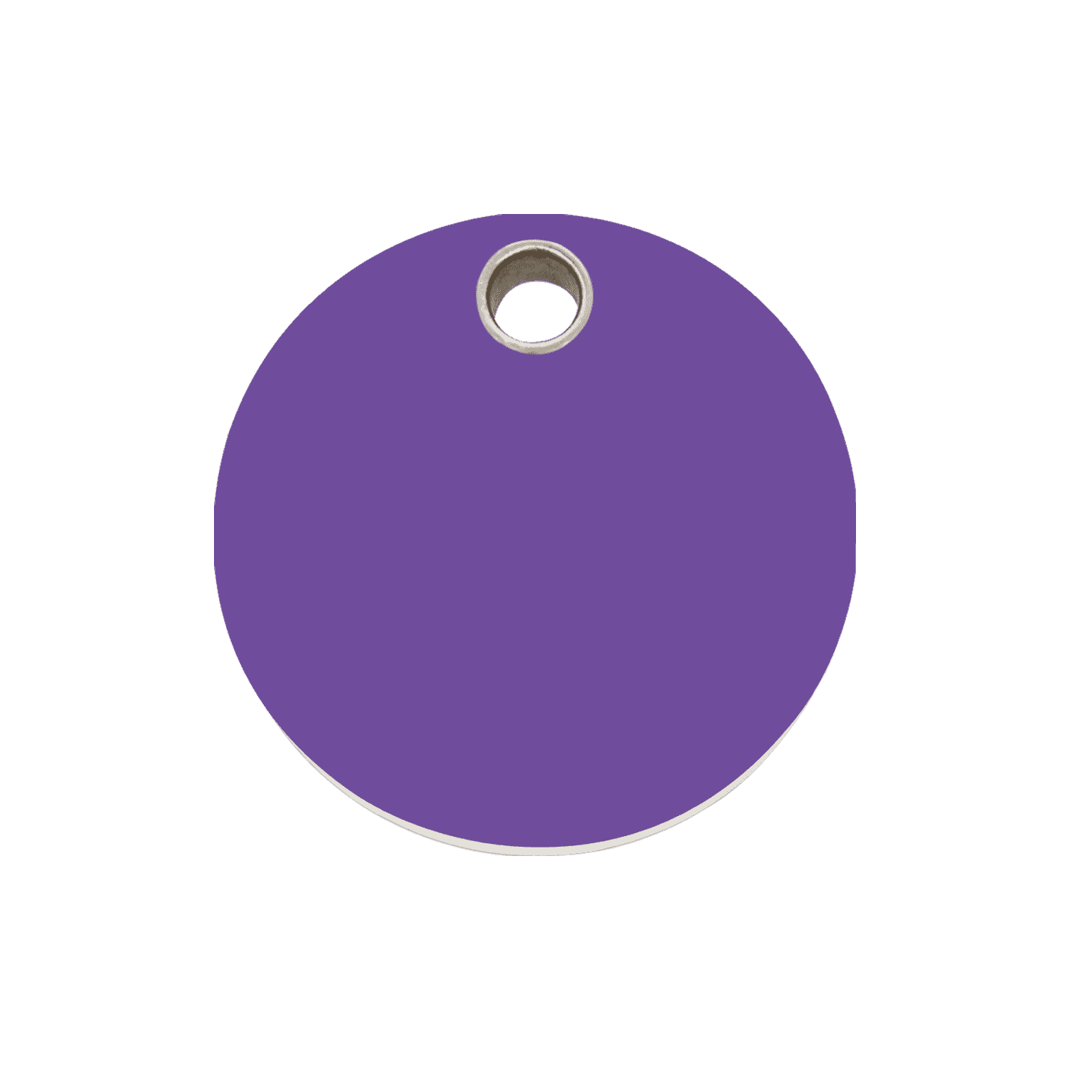 Vue avant - Médaille personnalisée pour chien ou chat - Red Dingo - Plastique plat violet - Size M