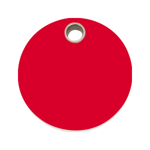 Red Circle Dog ID Tag Large
