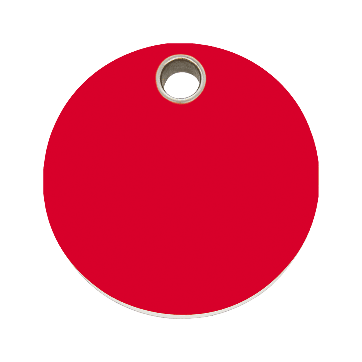 Vue avant - Médaille personnalisée pour chien Red Dingo - Plastique plat rouge - Size L