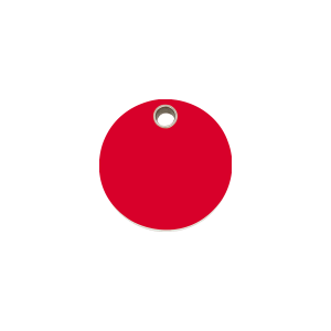 Red Circle Cat ID Tag Small