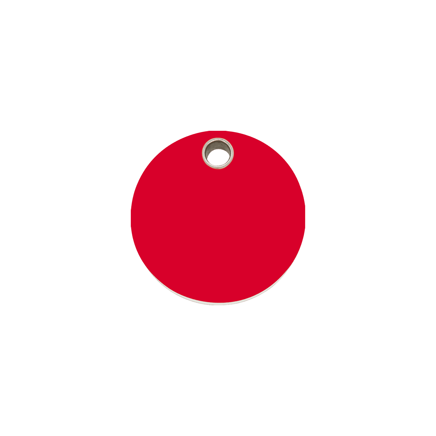 Vue avant - Médaille personnalisable pour chien/chat Red Dingo - Plastique plat rouge - Size S - Gravure incluse