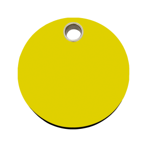 Yellow Circle Dog ID Tag Large