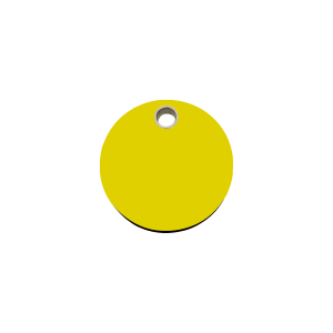Yellow Circle Cat ID Tag Small