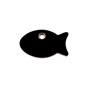 Small Black Fish Cat ID Tag
