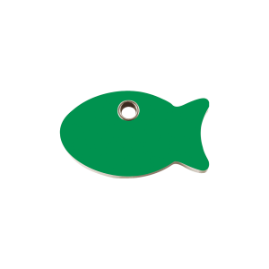 Green Fish Small Cat ID Tag