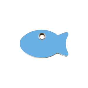 Light Blue Fish Cat ID Tag Small