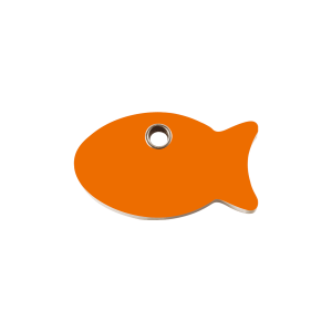 Orange Fish Cat ID Tag Small