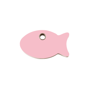 Pink Fish Cat ID Tag Small