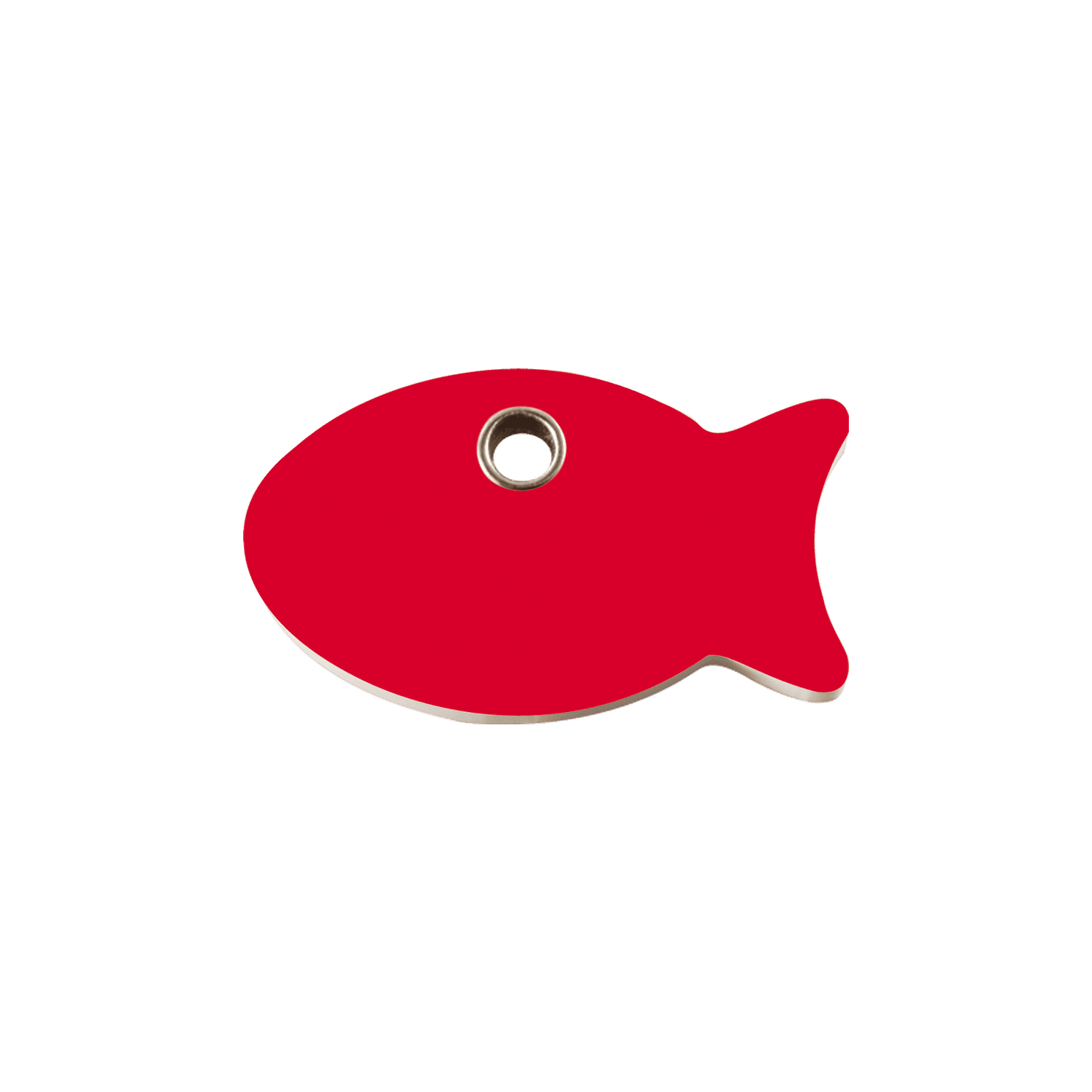 Vue avant - Médaille personnalisée pour chien ou chat - Red Dingo Plastique plat Poisson Rouge - Size S