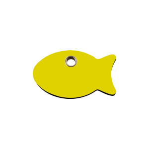 Yellow Fish Cat ID Tag Small